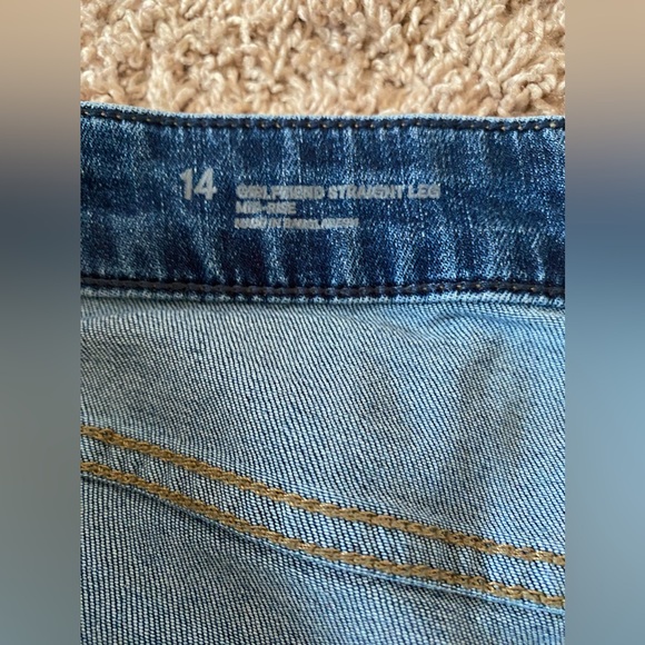 LIZ CLAIBORNE GIRLFRIEND Mid rise straight leg blue jeans - Picture 6 of 7